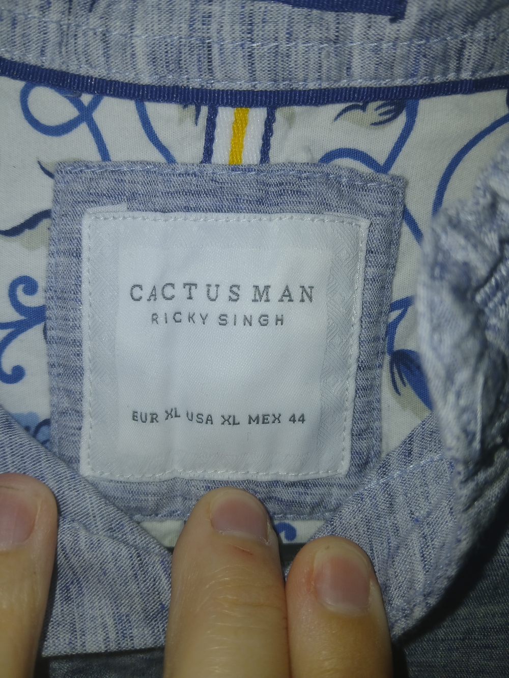 Cactusman Ricky Singh Men's Blue Shirt - XL
